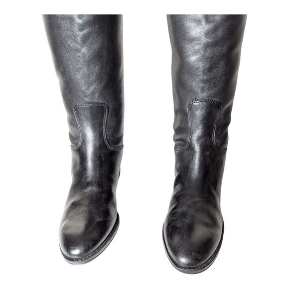 SAM EDELMAN Penny Black Leather Riding Boot Size 7M - Picture 8 of 10